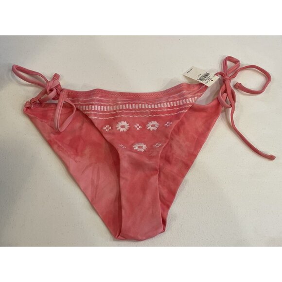 NEW Aerie Cheekier Plus Coquine String Bikini Bottom Medium Floral Pink‎ Beach - Picture 1 of 8